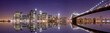 New York skyline and reflection at night