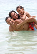 Family in the sea