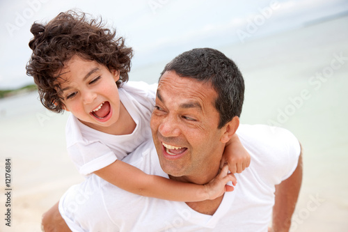 Photo: father and son having fun father and son having fun