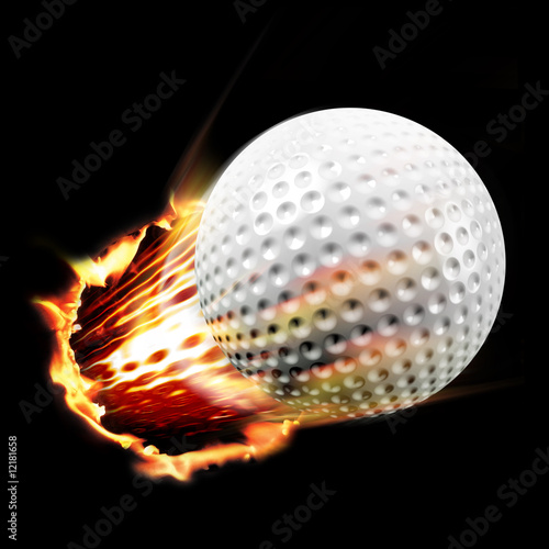 Illustration: Golf ball flames Golf ball flames