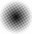Black spot design halftone dots