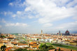 Panorama in Florence, Duomo and palazzo Vecchio Panorama in Florence, Duomo and palazzo Vecchio