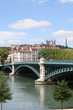 Rhone. Bridge (Pont du l'Univercite). Lyon. France