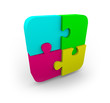 Four Puzzle Pieces Fit Together