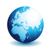 Globe european view Globe european view