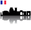 Black Vector Montpellier silouhette skyline