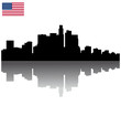 Black Vector Los Angeles silouhette skyline Black Vector Los Angeles silouhette skyline