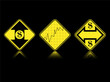 Bad Economy Road Signs Background
