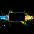 Color paint splashes border. Gradient vector background Color paint splashes border. Gradient vector background