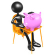 Student With A Piggy Bank On School Desk Student With A Piggy Bank On School Desk