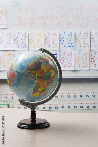 Photo: Globe in Elementary Classroom Globe in Elementary Classroom