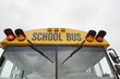 Caution Lights Flashing on School Bus