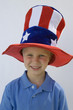 Boy Wearing Stars and Stripes Top Hat