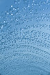 Water drops on blue background