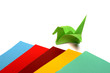 origami grue verte