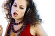 DJ girl in headphones