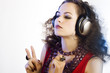 DJ girl in headphones