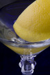 Lemon Wedge in Martini Glass Lemon Wedge in Martini Glass