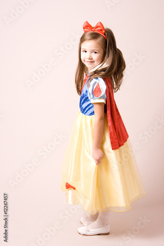 Photo: little girl in snow white costume little girl in snow white costume