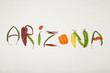 The USA state of Arizona spelled using chiles grown in Arizona