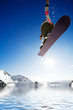 Airborn snowboarder