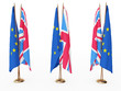 flags of EU and the Great Britain isolated white