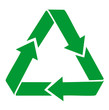 Green recycle icons on white  background