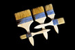 paintbrushes on black paintbrushes on black