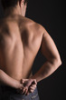 Young Sporty Man over Black Background, Body Parts