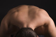 Young Sporty Man over Black Background, Body Parts