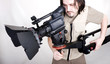 hd camcorder on crane hd camcorder on crane