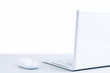 Laptop and mouse Laptop and mouse