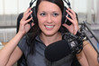 In radio studio