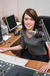 In radio studio