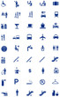 45 Icons Transport, Flughafen, Reisen