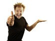Mann mit leerer Hand