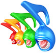 Spectrum Singing Music Notes