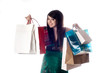 An attractive young lady out shopping.