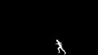 Silhouette of a slow motion runner