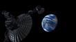 Satellite in open Space HDTV. There are formats PAL, NTSC