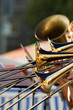 gold trombones
