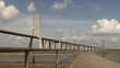 Time lapse of a bridge with people passing by Time lapse of a bridge with people passing by