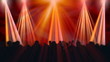 Concert crowd with colorful reflectors