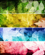 grunge foliage banners