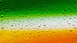 Irish flag on glass of beer with bubbles