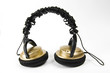 Headphones on a white background