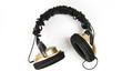 Headphones on a white background