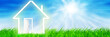 New home imagination on green meadow New home imagination on green meadow