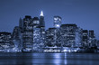 New York financial district at night New York financial district at night