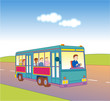 bus on the way